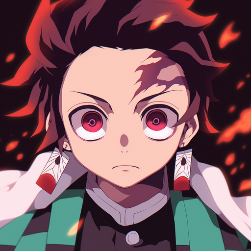 Tanjiro Kamado, a cute character from the anime <b>Kimetsu no Yaiba</b>.