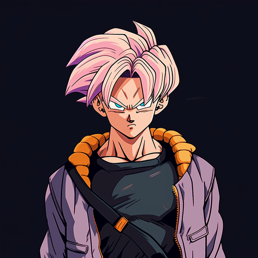 Trunks, a character from Dragon Ball Super in anime manga style.