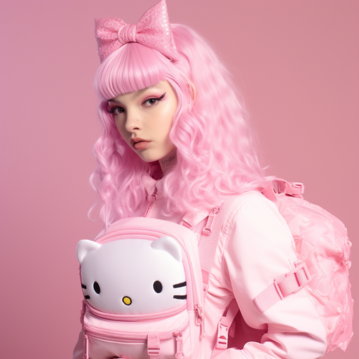 Hello Kitty Y2K-inspired profile picture with a pink aesthetic.
