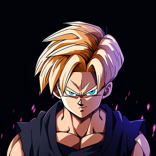 Trunks in Dragon Ball Super style, a pfp for anime fans.