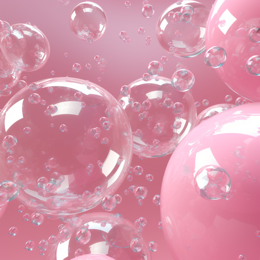 Pink starry bubble pattern background in a Y2K aesthetic style.