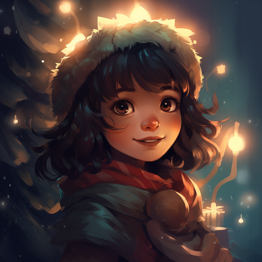 Festive holiday avatar with Christmas theme.