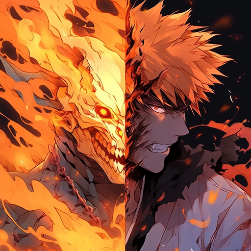 Ichigo in an acid orange fighting style.