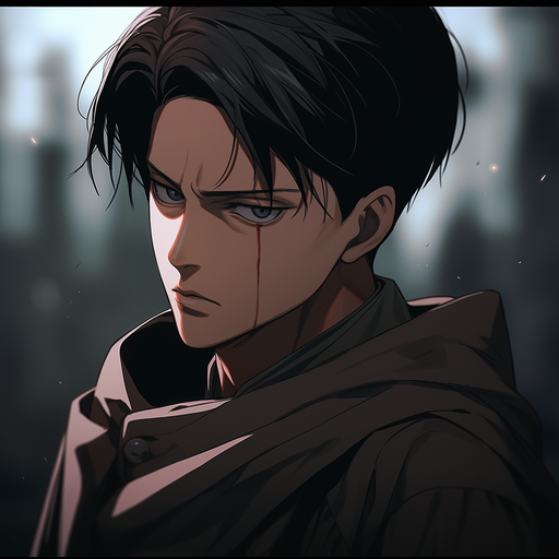 Levi, a character from Attack on Titan anime, in a unique profile picture.