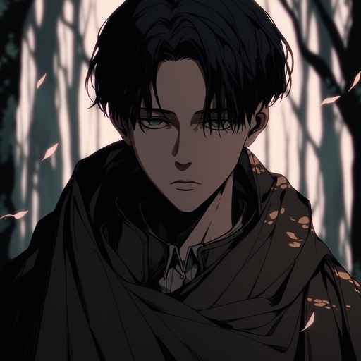 Levi Ackerman - fierce and determined soldier from Attack on Titan.