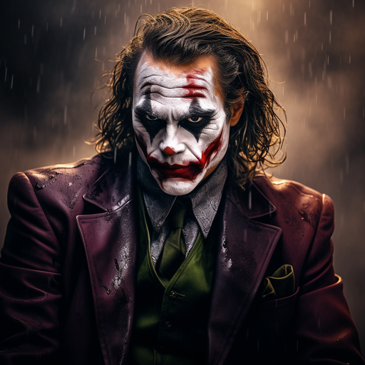 Joker-inspired digital profile picture with AI-rendered art.
