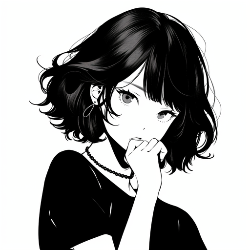 Black and white pop art manga-themed profile picture.