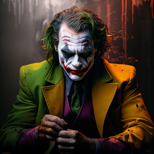 Profile picture of a AI-rendered joker character with a captivating and unique design.