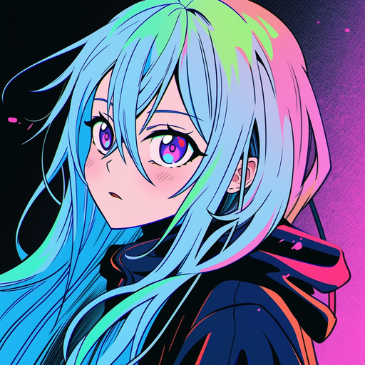 Colorful pop art profile picture of Rimuru Tempest, featuring vibrant patterns and artistic style.