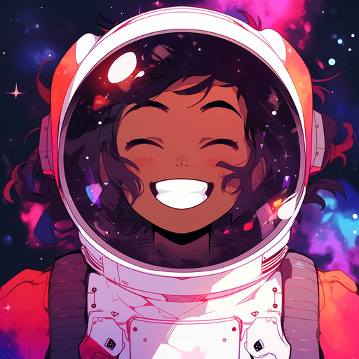 Smiling anime astronaut pfp