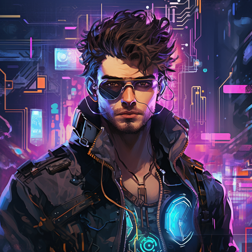 Cyberpunk-inspired avatar with futuristic style.