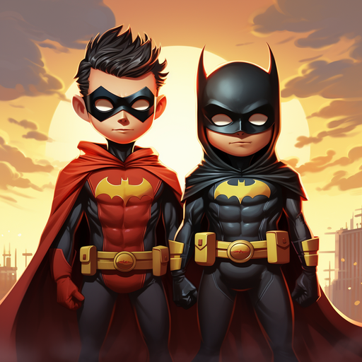 Colorful cartoon-style profile picture of Robin, Batman's loyal sidekick.