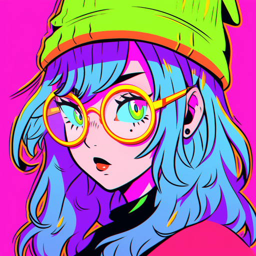 Vibrant pop art-style pfp with colorful and expressive design.