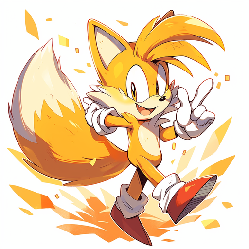 Sonic the Hedgehog character with a tails-themed profile picture.