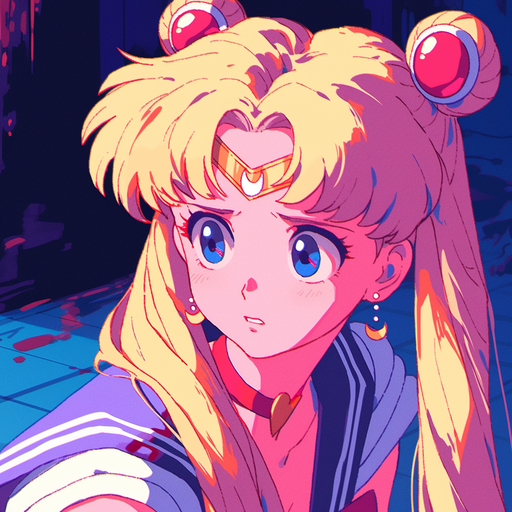 Sailor Moon pixel art with retro anime vibes.