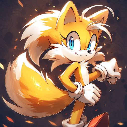 Tails, the animated character from Sonic, depicted in a generated profile picture (pfp).