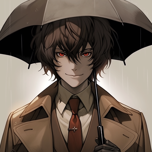 Dazai character profile picture with vibrant colors and artistic style.