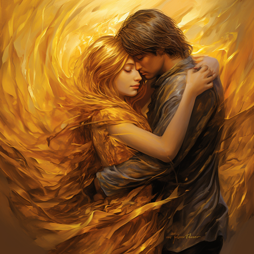 Warm embrace with golden hues