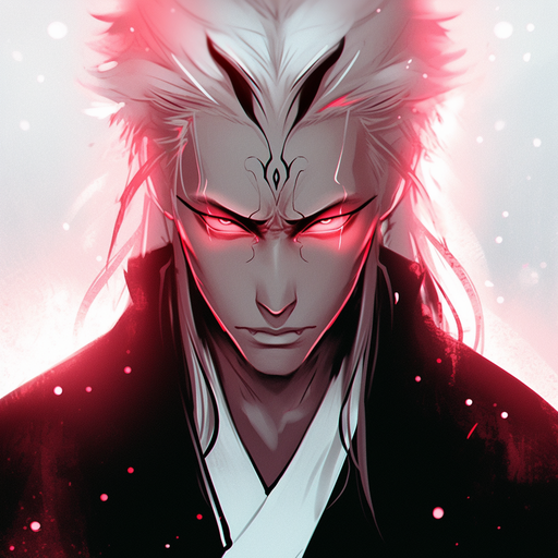 Bleach character with vibrant hair and anime style.