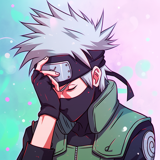 Kakashi Hatake: Disney-style character with a calm, happy expression.