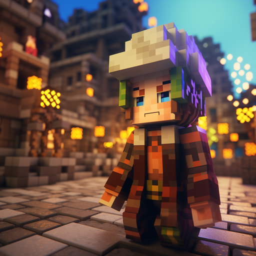 Ray-traced Minecraft character profile picture
