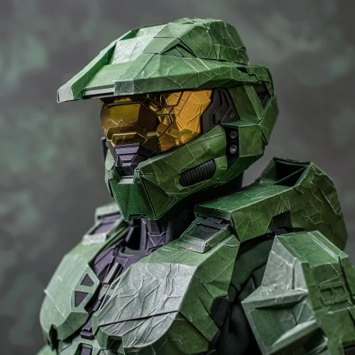 Master Chief profile picture, Halo character avatar with green armor and gold visor.
