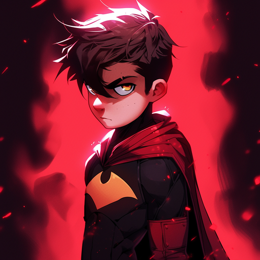 Teen Titans Robin character in animated style.