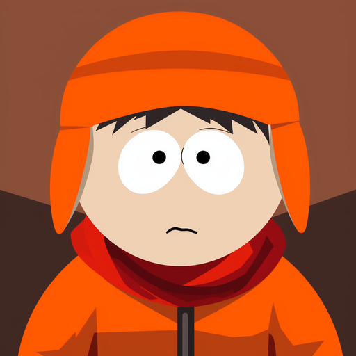 Cartoon character outlines with minimalistic design, inspired by South Park.