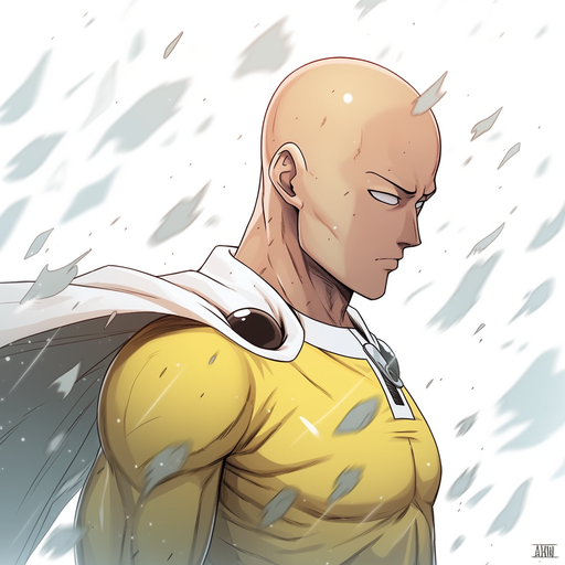 Saitama, the bald hero from One Punch Man.