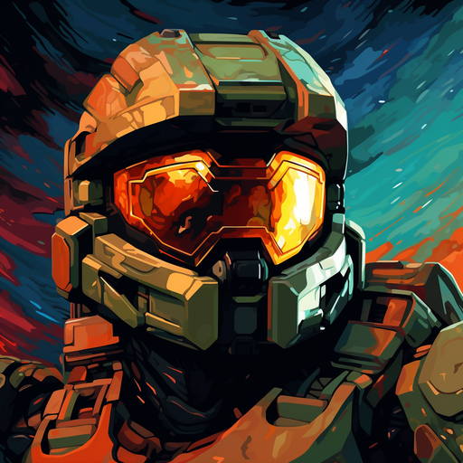 Master Chief, a 16-bit stylized profile picture (PFP) featuring pixel art representation.