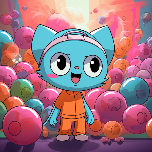 A cartoon illustration of a character from The Amazing World of Gumball, in a pfp style.