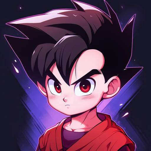 Chibi anime-style depiction of Gohan, a character from a popular manga/anime series.