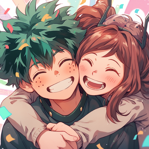 Midoriya and Ochaco, My Hero Academia couple