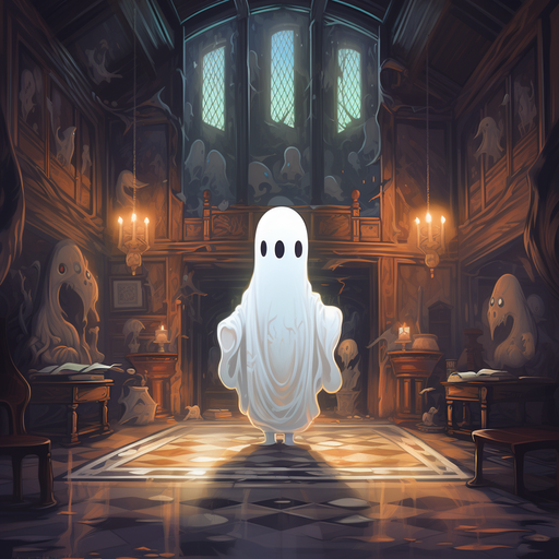 Friendly ghost in Casper's mansion.