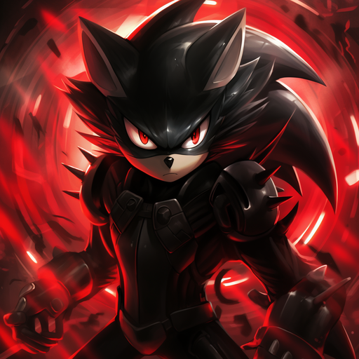 Shadow the Hedgehog in an epic pose.