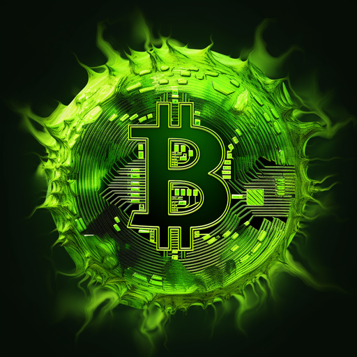 Acid green Bitcoin logo pfp