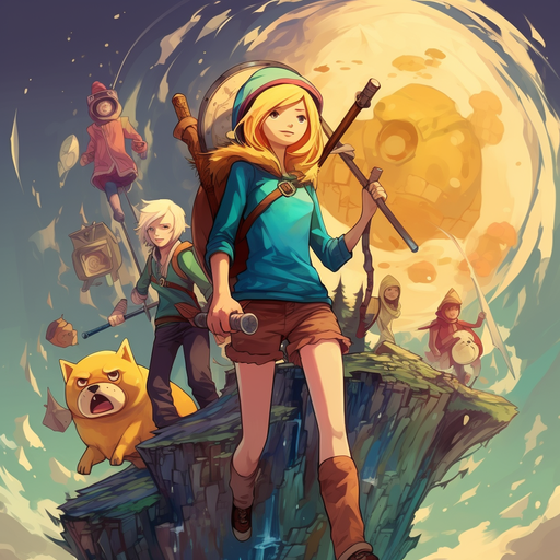 Cute cartoon profile picture with Adventure Time style.