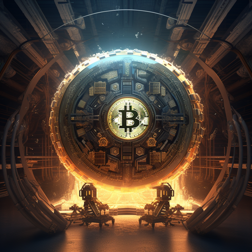 Futuristic Bitcoin-themed profile picture.