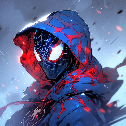 Spiderman 2099 in a vibrant, dynamic pose.