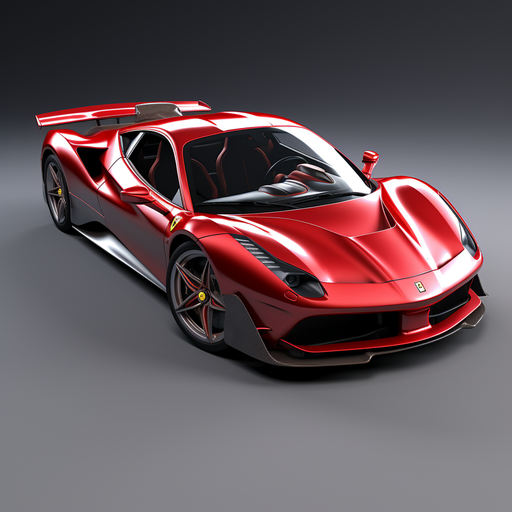 Ferrari sports car in profile view, featuring a round format for use as a profile picture.