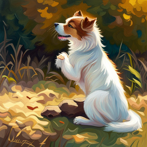 Impressionist style furry artwork with a matte finish.