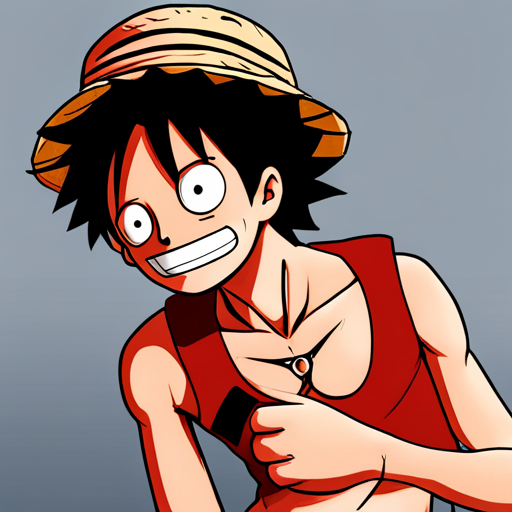 Check out this transparent One Piece Monkey D Luffy jumping PNG image