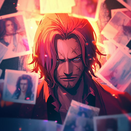 Smiling portrait of Shanks from One Piece anime