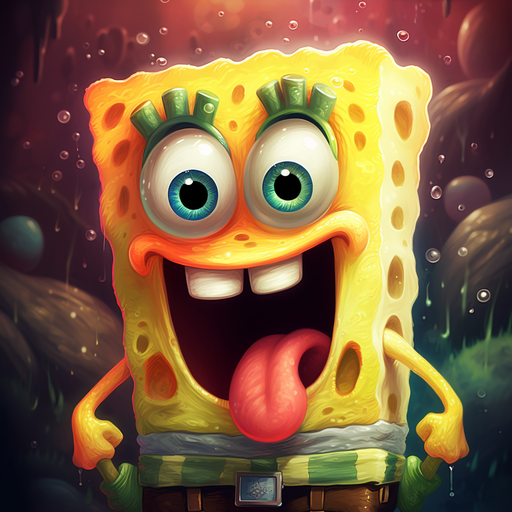 SpongeBob SquarePants with a friendly expression.