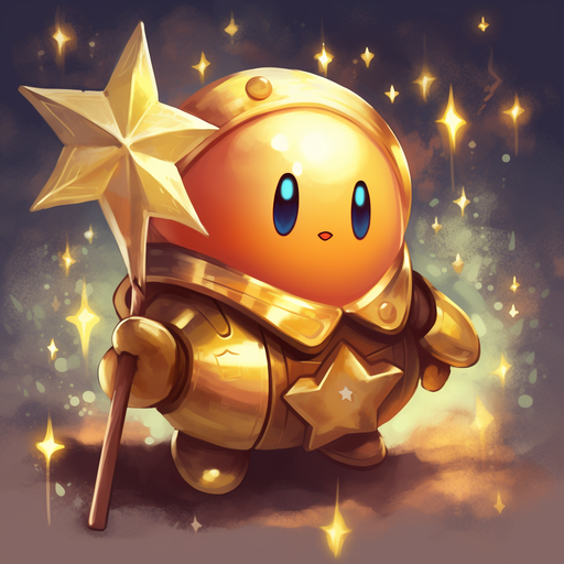 Golden Kirby with vibrant colors.