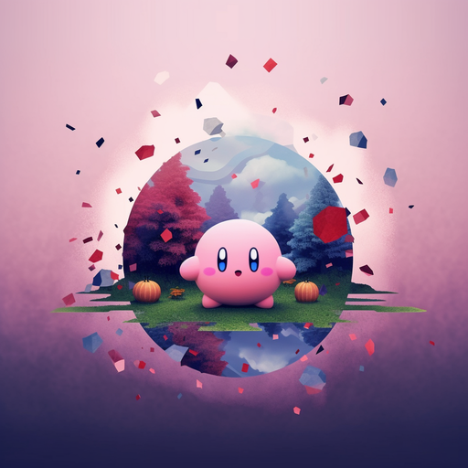 A minimalist profile picture of Kirby.