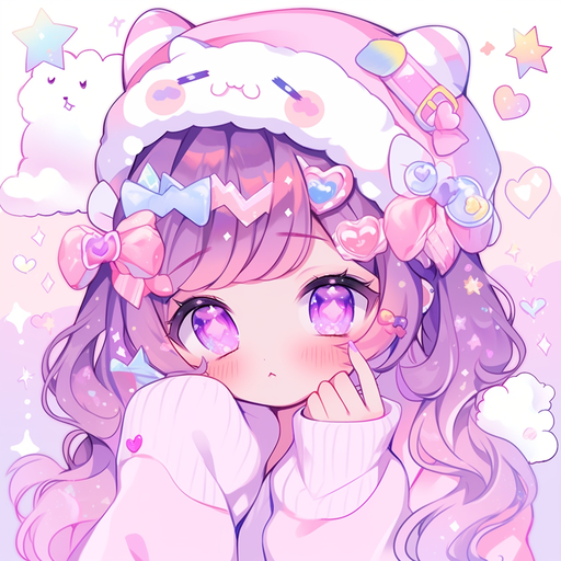 Kawaii pixel art profile picture featuring colorful and cute characters.