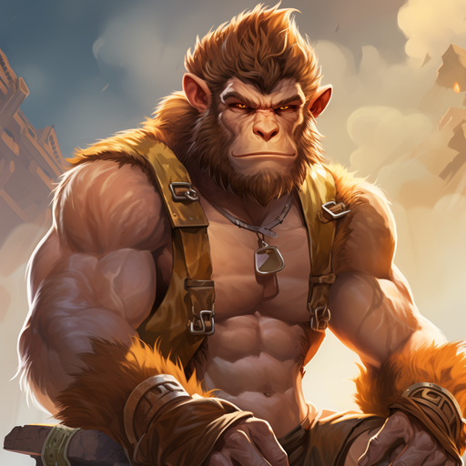 Strong and confident monkey profile picture.