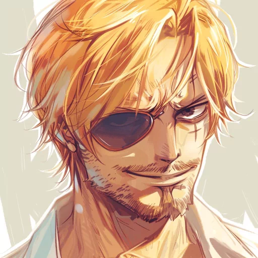 Illustrated profile picture of a male character with blond hair and a cigarette, wearing a black eye patch and an earring, with a stylish and confident smirk.
