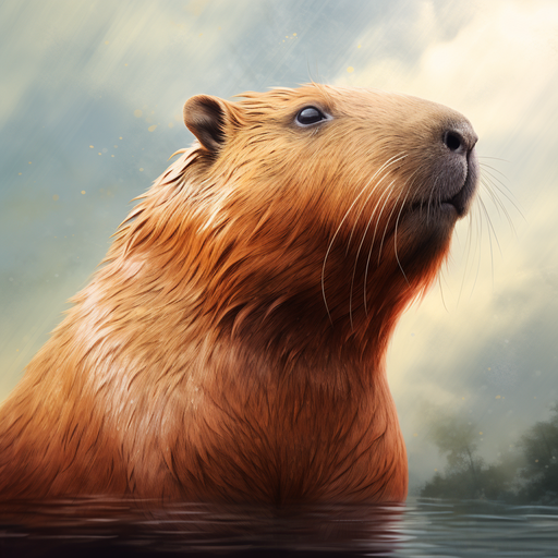 Realistic profile picture of a adorable capybara